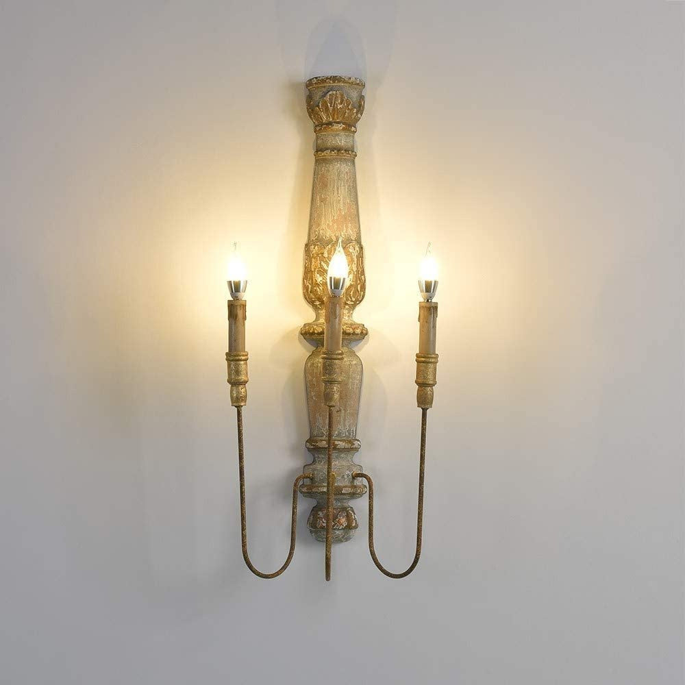Vevenir Applique Murale Bois Bougie Vintage - Neutralighting