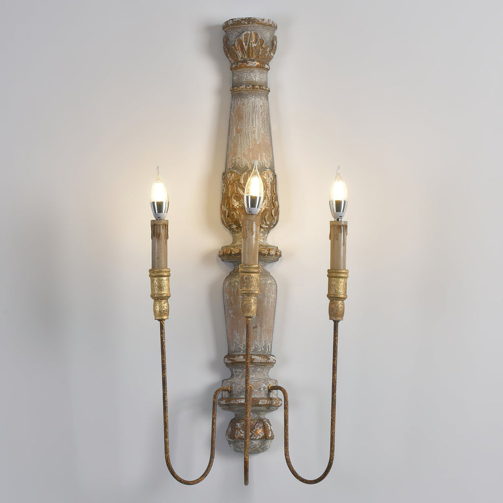 Vevenir Applique Murale Bois Bougie Vintage - Neutralighting