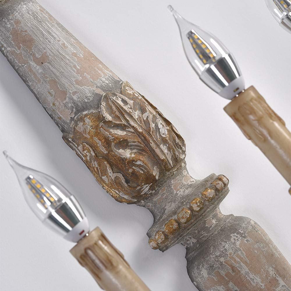 Vevenir Applique Murale Bois Bougie Vintage - Neutralighting