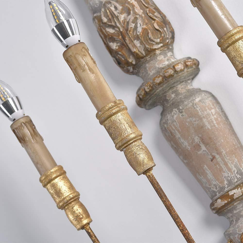 Vevenir Applique Murale Bois Bougie Vintage - Neutralighting
