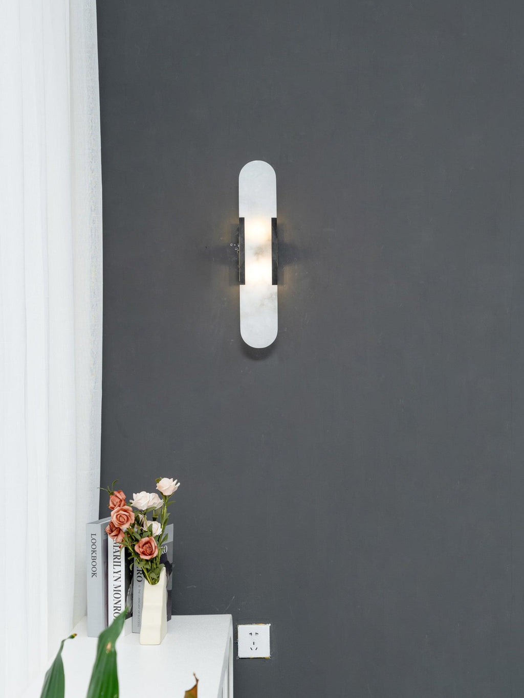 Olraeia Applique Murale Double en Albâtre - Neutralighting