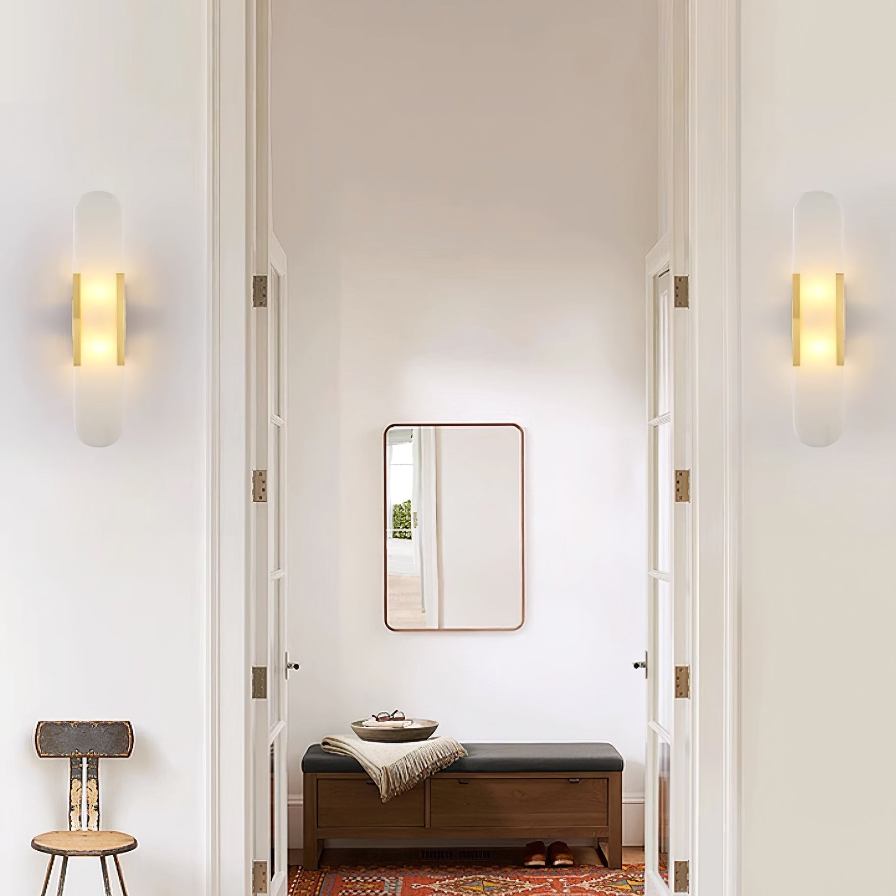 Olraeia Applique Murale Double en Albâtre - Neutralighting