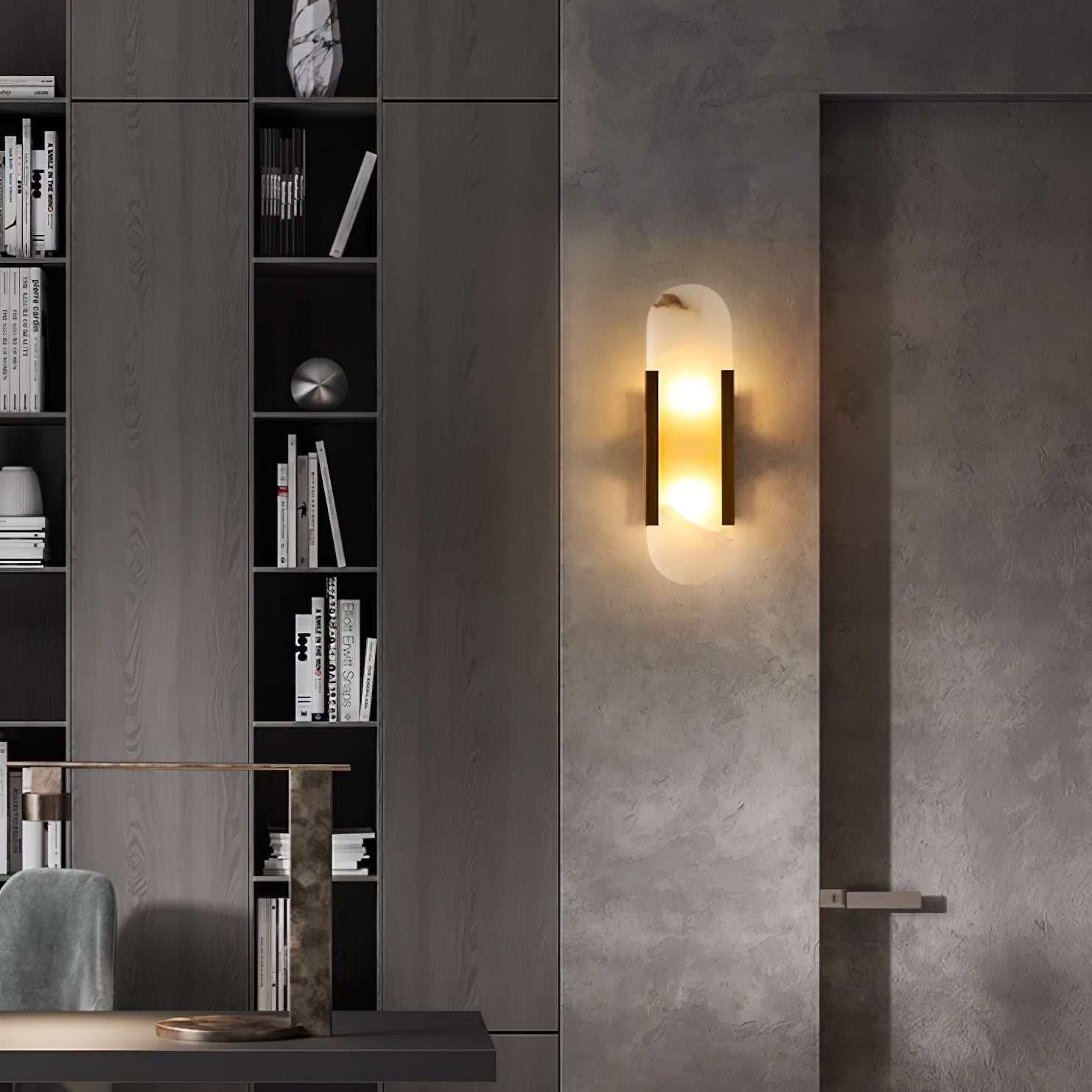 Olraeia Applique Murale Double en Albâtre - Neutralighting