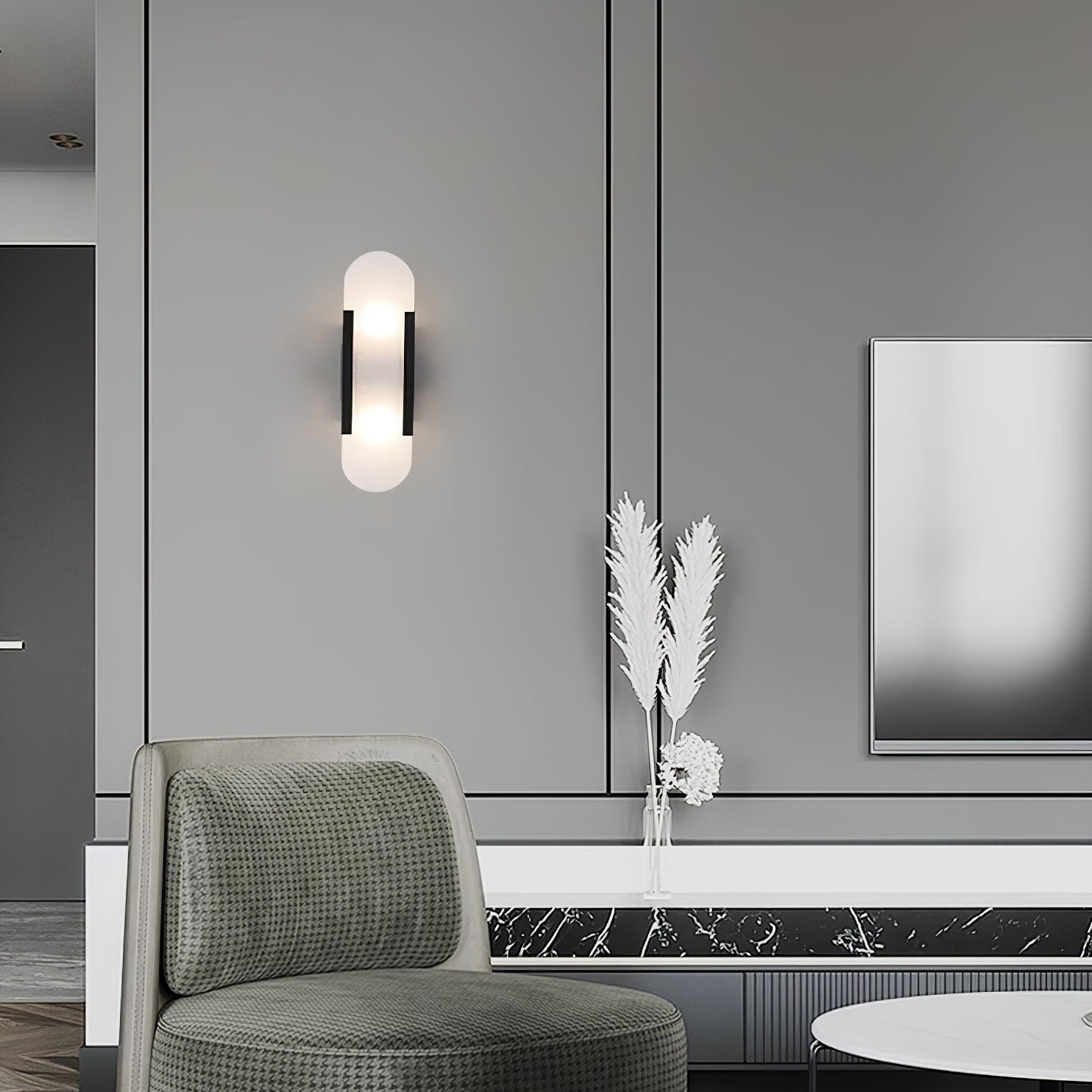 Olraeia Applique Murale Double en Albâtre - Neutralighting