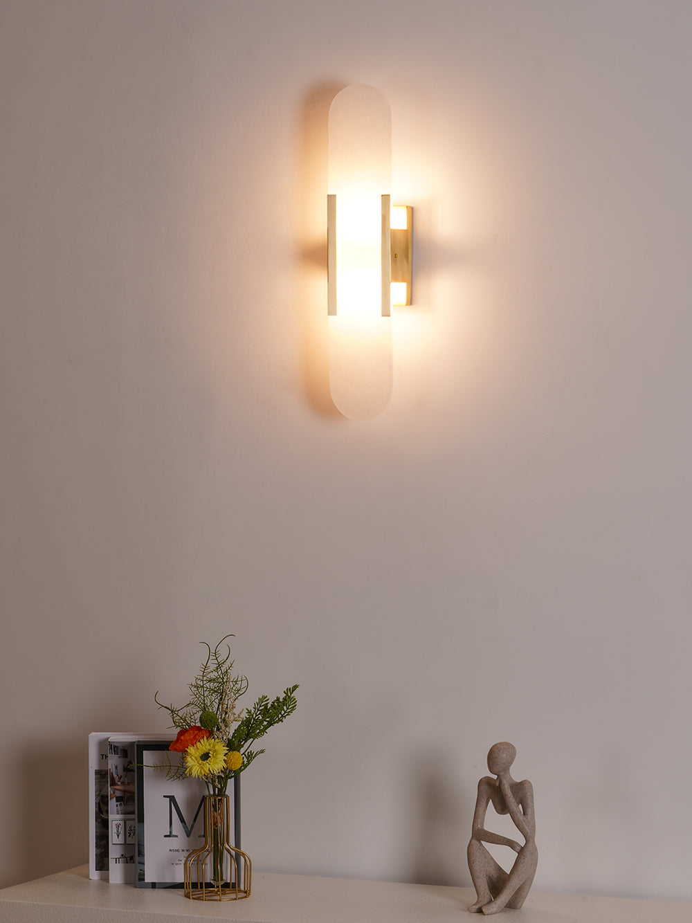 Olraeia Applique Murale Double en Albâtre - Neutralighting