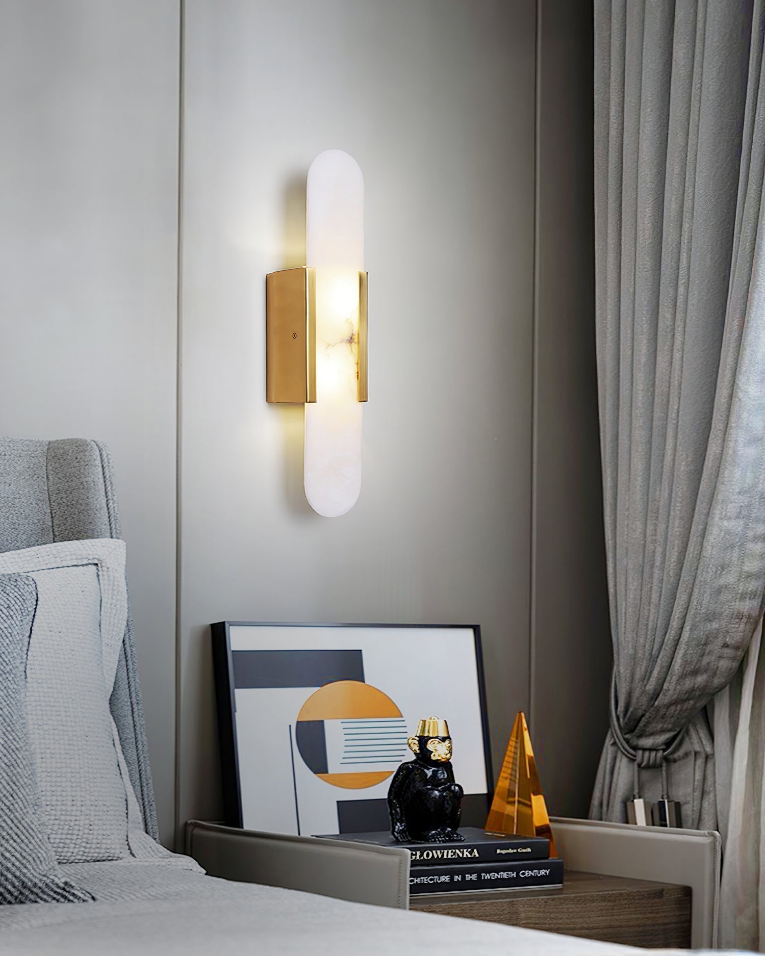 Olraeia Applique Murale Double en Albâtre - Neutralighting