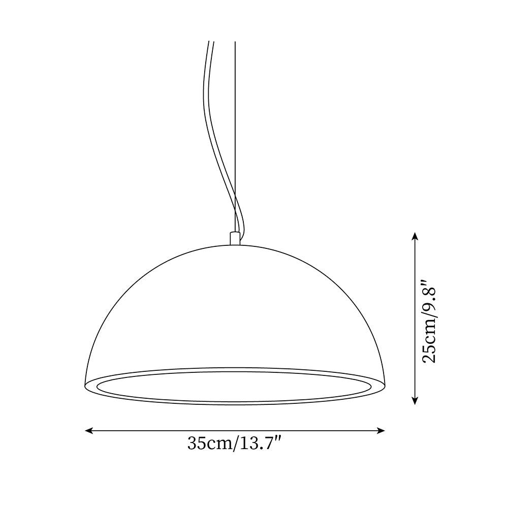 Virelli Lampe Pendante Abat-jour Dôme Travertin Chic Industriel Lueur Douce - Neutralighting