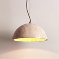 Virelli Lampe Pendante Abat-jour Dôme Travertin Chic Industriel Lueur Douce - Neutralighting