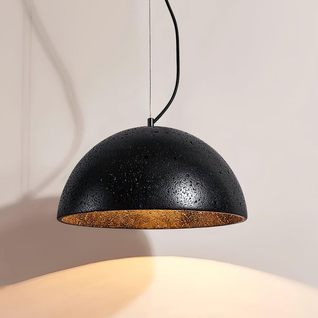 Virelli Lampe Pendante Abat-jour Dôme Travertin Chic Industriel Lueur Douce - Neutralighting