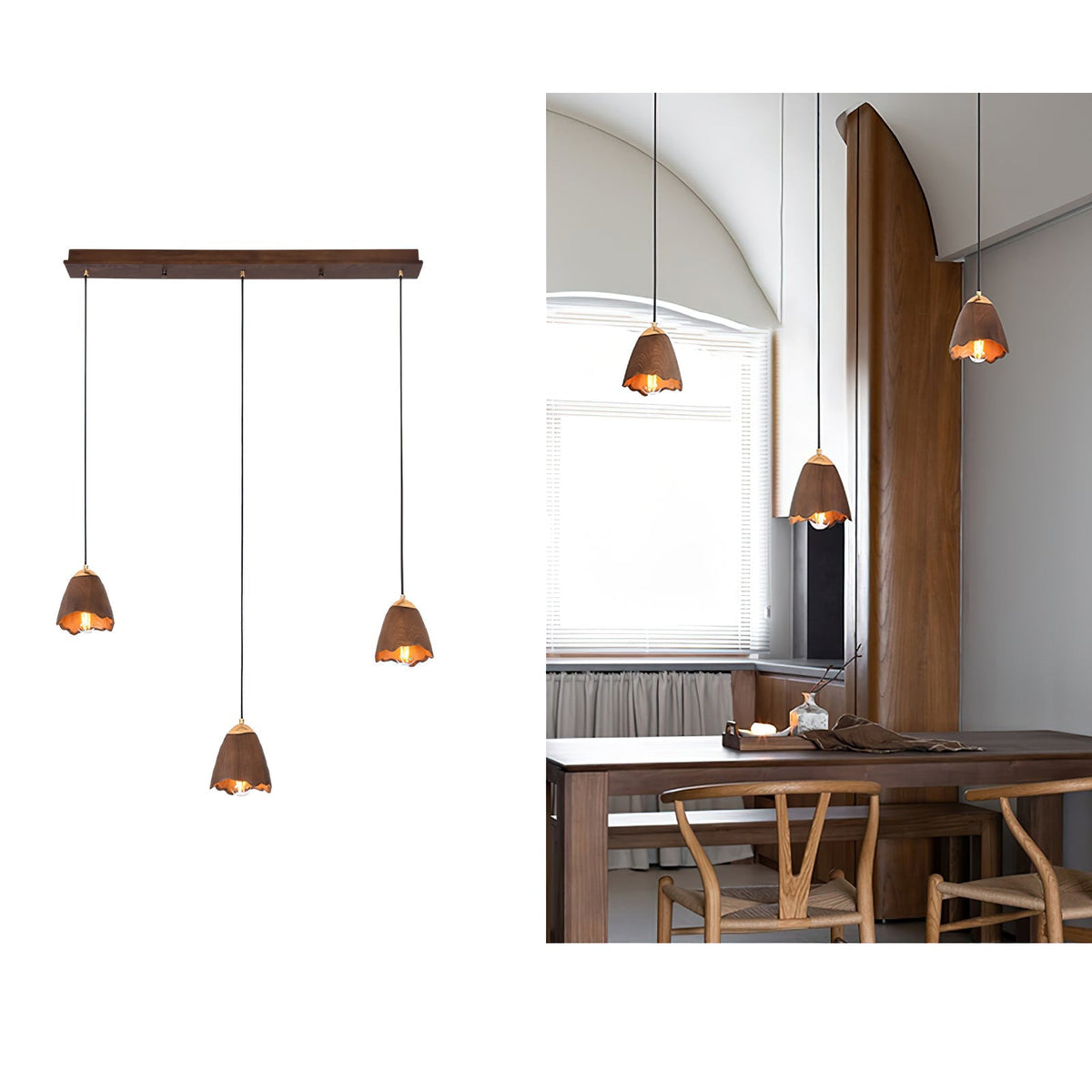 Ilvenel Suspension Moderne Minimaliste en Bois - Neutralighting