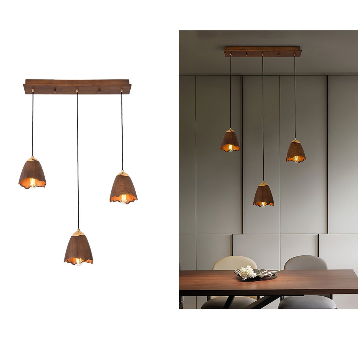 Ilvenel Suspension Moderne Minimaliste en Bois - Neutralighting
