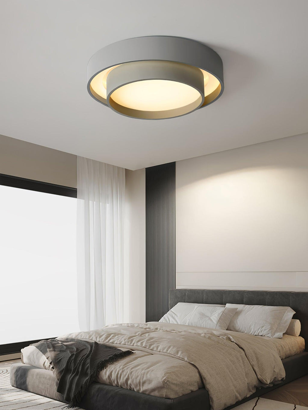 Lustra Plafonnier Double Couches Cylindre Moderne - Neutralighting