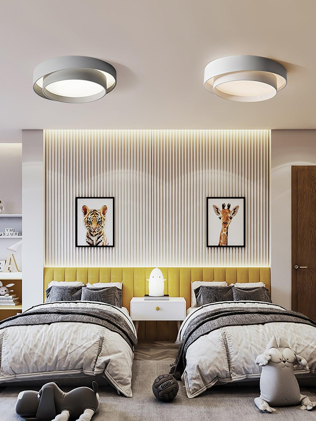 Lustra Plafonnier Double Couches Cylindre Moderne - Neutralighting