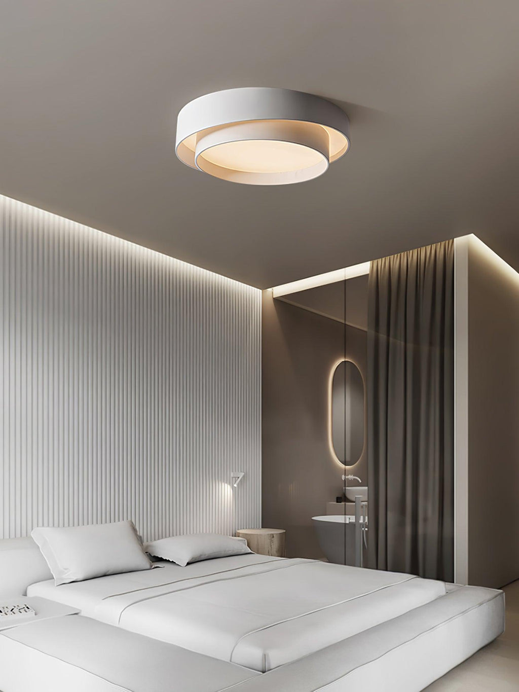 Lustra Plafonnier Double Couches Cylindre Moderne - Neutralighting