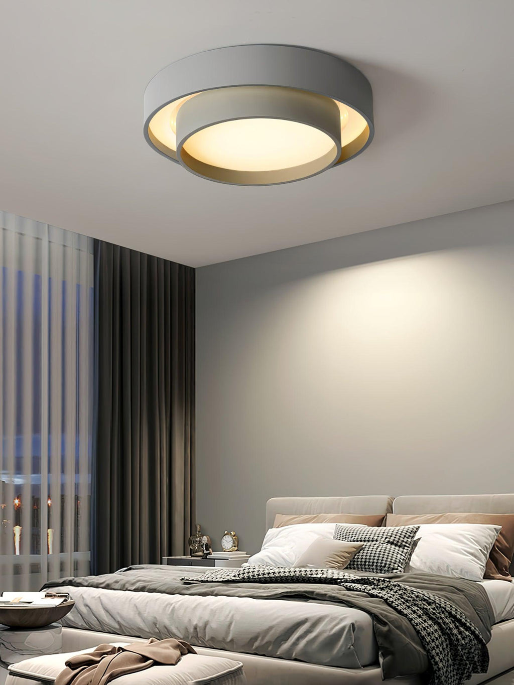 Lustra Plafonnier Double Couches Cylindre Moderne - Neutralighting