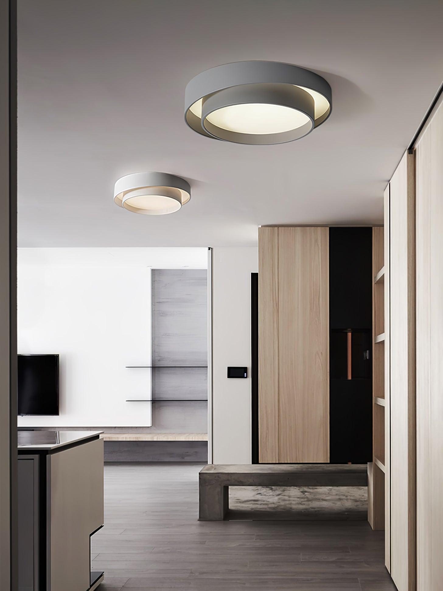 Lustra Plafonnier Double Couches Cylindre Moderne - Neutralighting