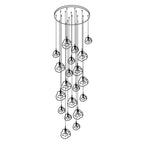 Solara Suspension en Verre Soufflé Cluster Irrégulier Sculptural - Neutralighting