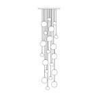 Solara Suspension en Verre Soufflé Cluster Irrégulier Sculptural - Neutralighting