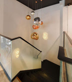 Solara Suspension en Verre Soufflé Cluster Irrégulier Sculptural - Neutralighting