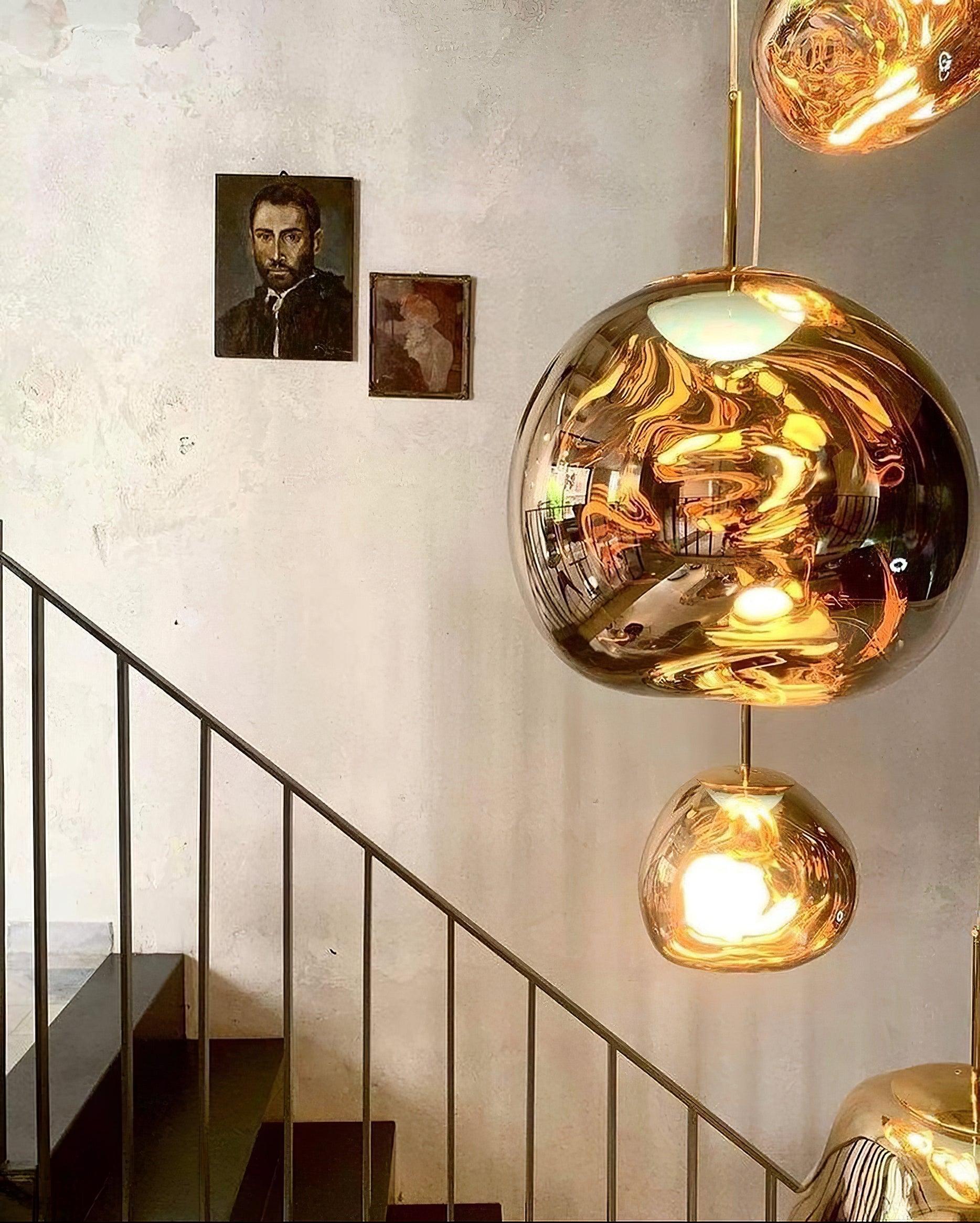Solara Suspension en Verre Soufflé Cluster Irrégulier Sculptural - Neutralighting