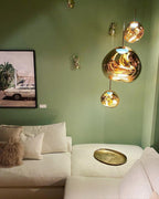 Solara Suspension en Verre Soufflé Cluster Irrégulier Sculptural - Neutralighting