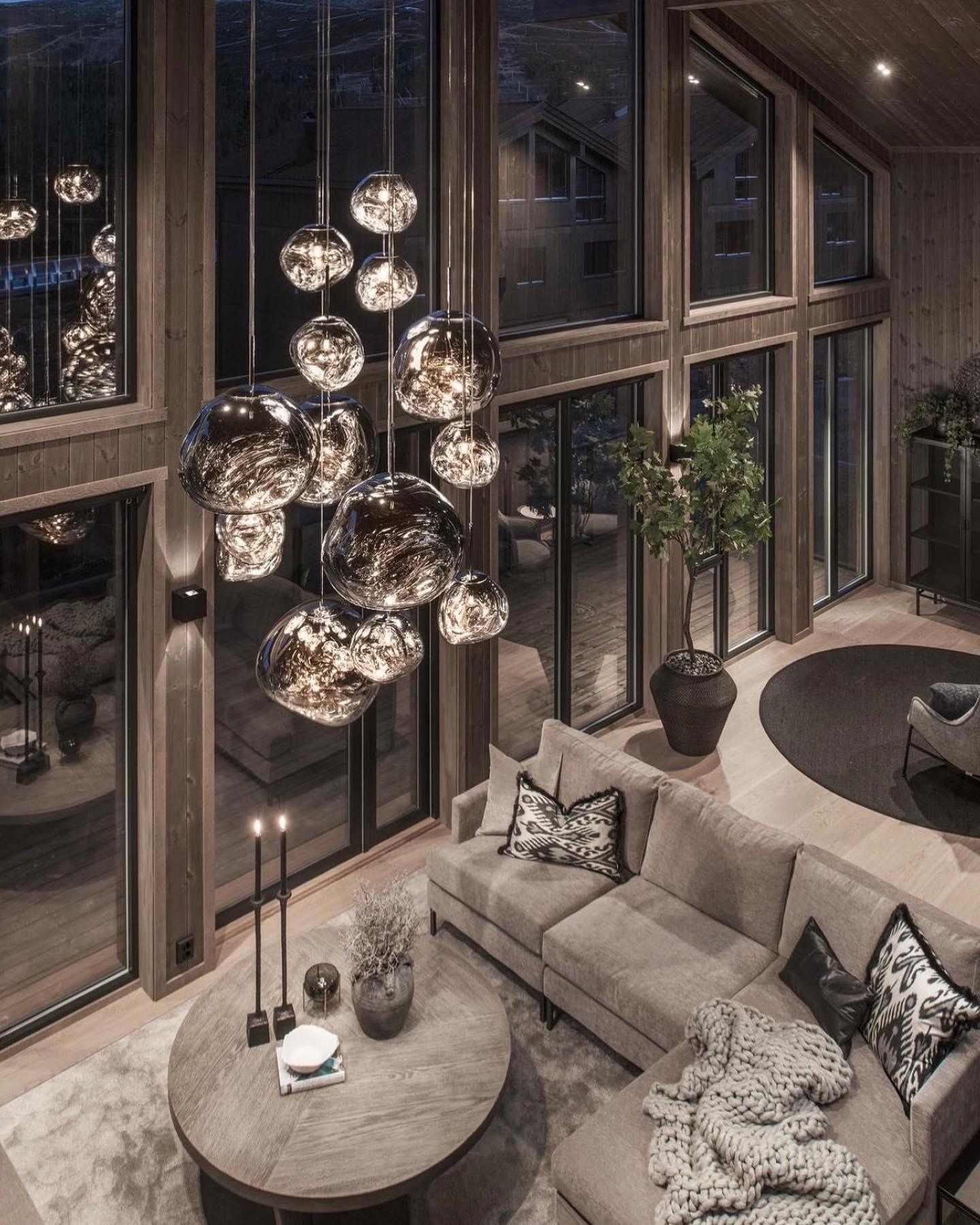 Solara Suspension en Verre Soufflé Cluster Irrégulier Sculptural - Neutralighting