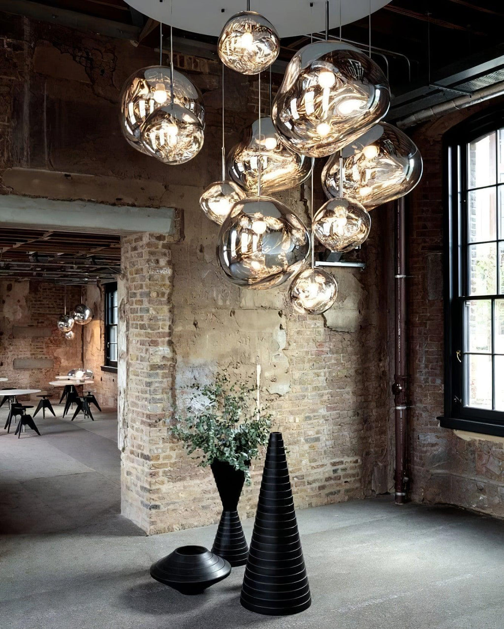 Solara Suspension en Verre Soufflé Cluster Irrégulier Sculptural - Neutralighting