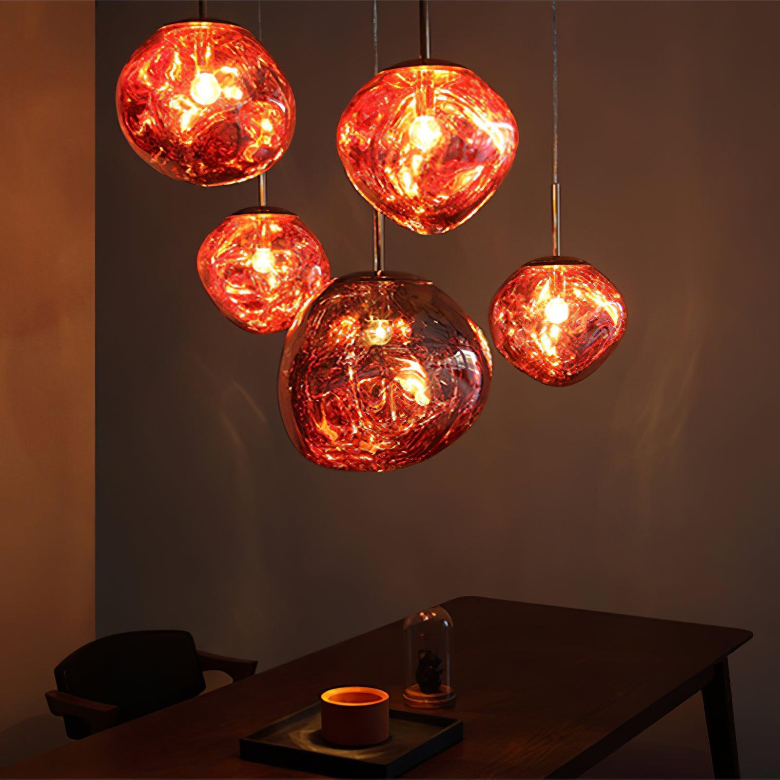 Solara Suspension en Verre Soufflé Cluster Irrégulier Sculptural - Neutralighting