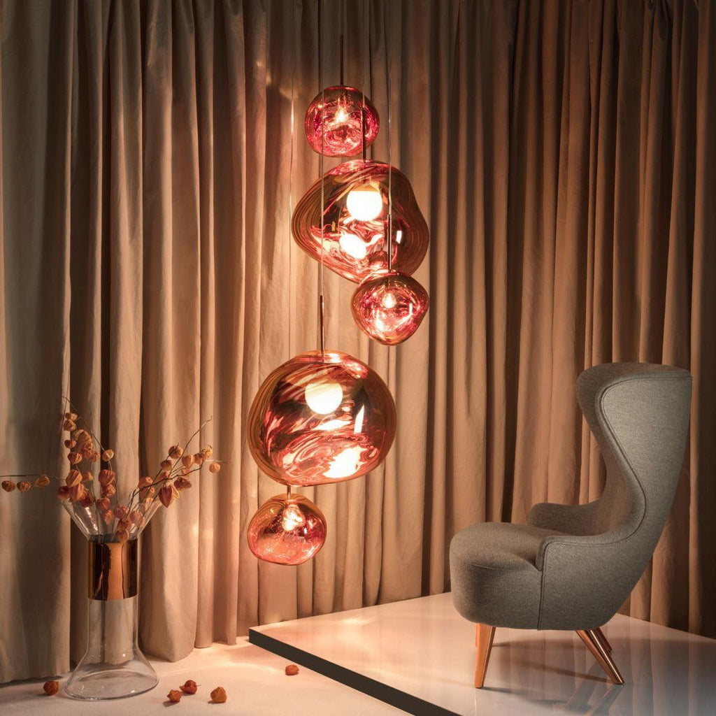 Solara Suspension en Verre Soufflé Cluster Irrégulier Sculptural - Neutralighting