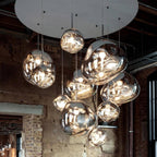 Solara Suspension en Verre Soufflé Cluster Irrégulier Sculptural - Neutralighting