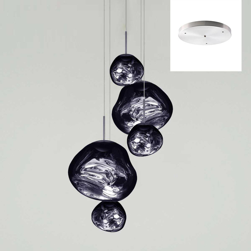 Solara Suspension en Verre Soufflé Cluster Irrégulier Sculptural - Neutralighting