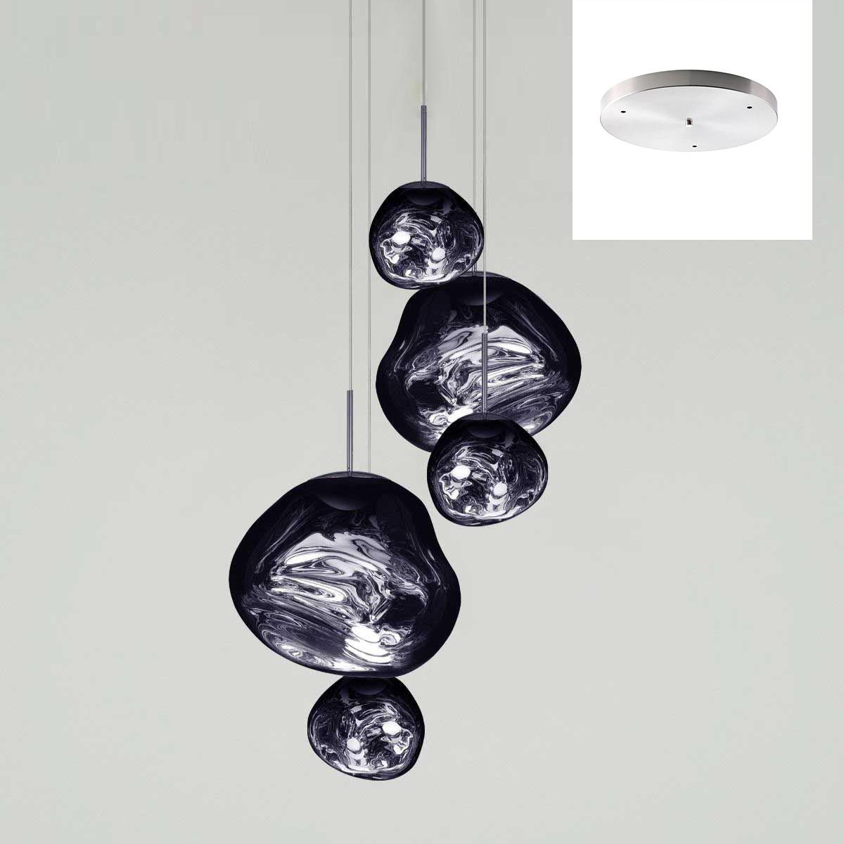Solara Suspension en Verre Soufflé Cluster Irrégulier Sculptural - Neutralighting