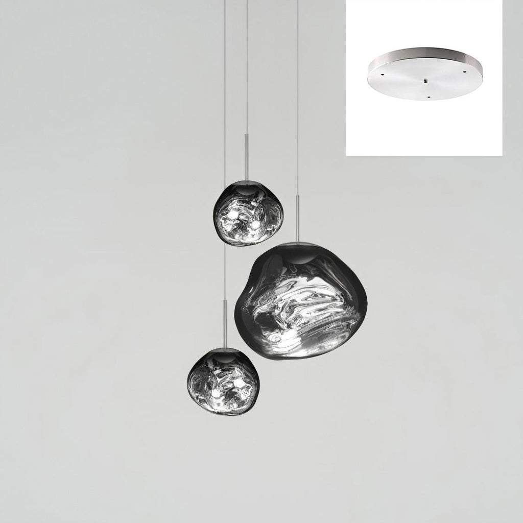 Solara Suspension en Verre Soufflé Cluster Irrégulier Sculptural - Neutralighting