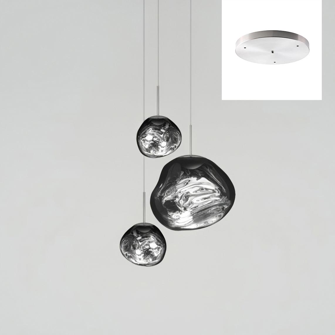 Solara Suspension en Verre Soufflé Cluster Irrégulier Sculptural - Neutralighting