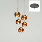 Solara Suspension en Verre Soufflé Cluster Irrégulier Sculptural - Neutralighting