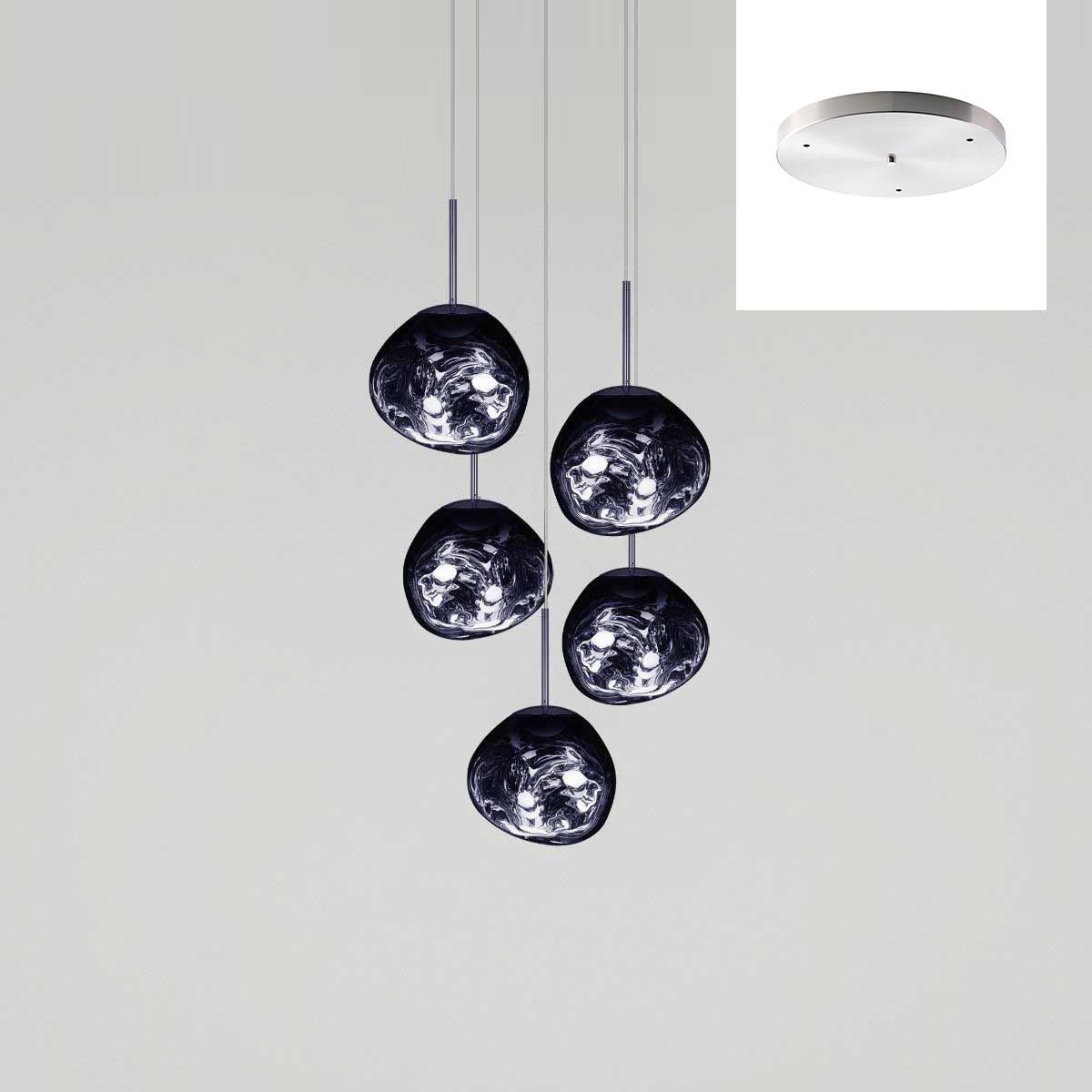 Solara Suspension en Verre Soufflé Cluster Irrégulier Sculptural - Neutralighting