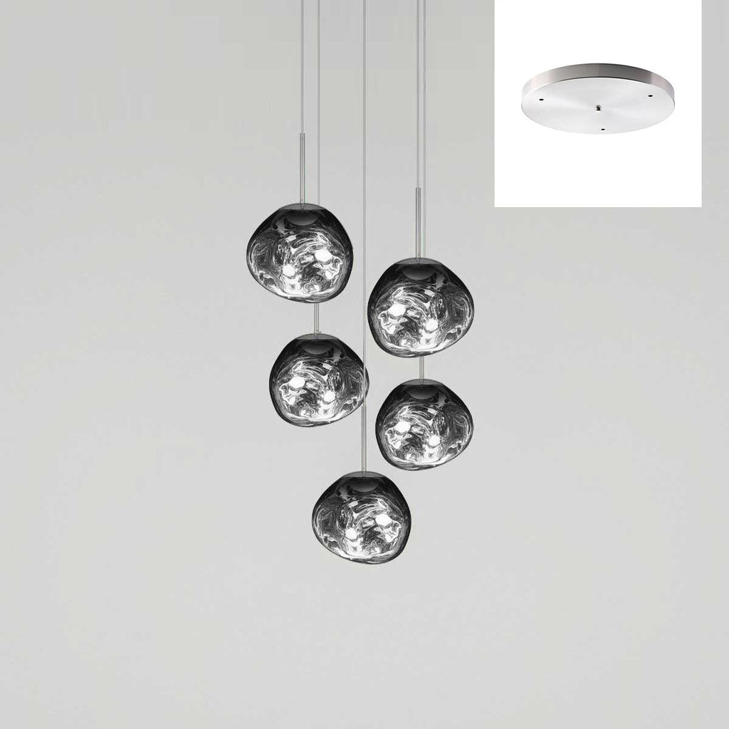 Solara Suspension en Verre Soufflé Cluster Irrégulier Sculptural - Neutralighting