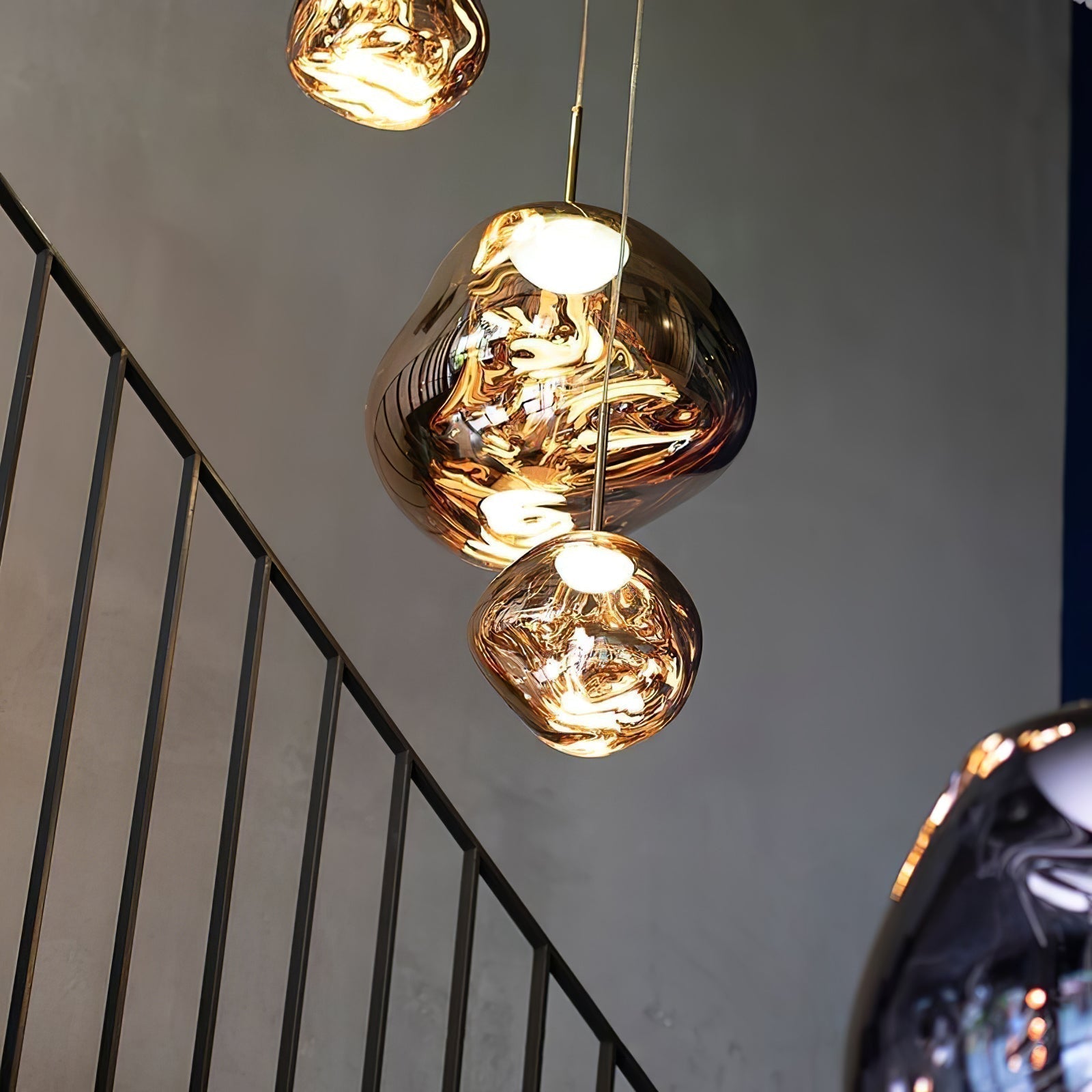 Solara Suspension en Verre Soufflé Cluster Irrégulier Sculptural - Neutralighting