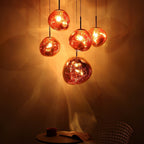 Solara Suspension en Verre Soufflé Cluster Irrégulier Sculptural - Neutralighting