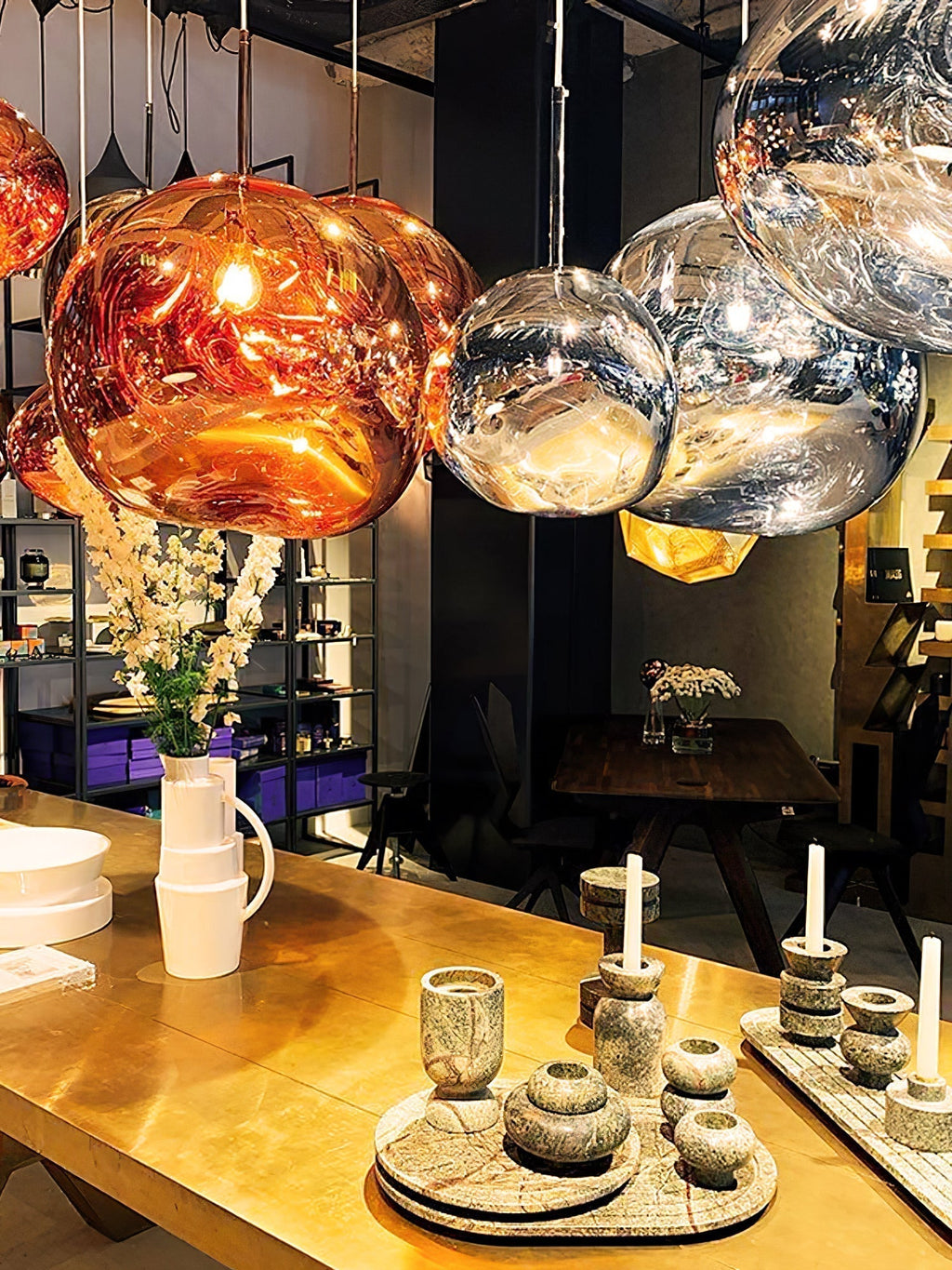 Solara Suspension en Verre Soufflé Cluster Irrégulier Sculptural - Neutralighting