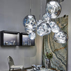 Solara Suspension en Verre Soufflé Cluster Irrégulier Sculptural - Neutralighting