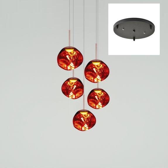 Solara Suspension en Verre Soufflé Cluster Irrégulier Sculptural - Neutralighting