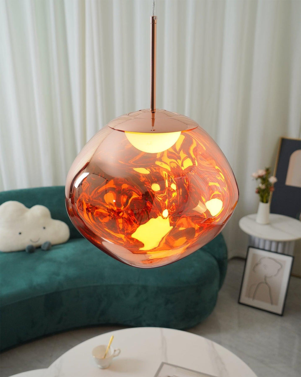 Solara Suspension en Verre Soufflé Cluster Irrégulier Sculptural - Neutralighting