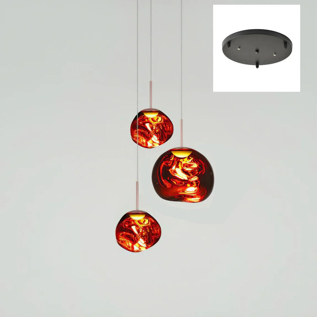 Solara Suspension en Verre Soufflé Cluster Irrégulier Sculptural - Neutralighting