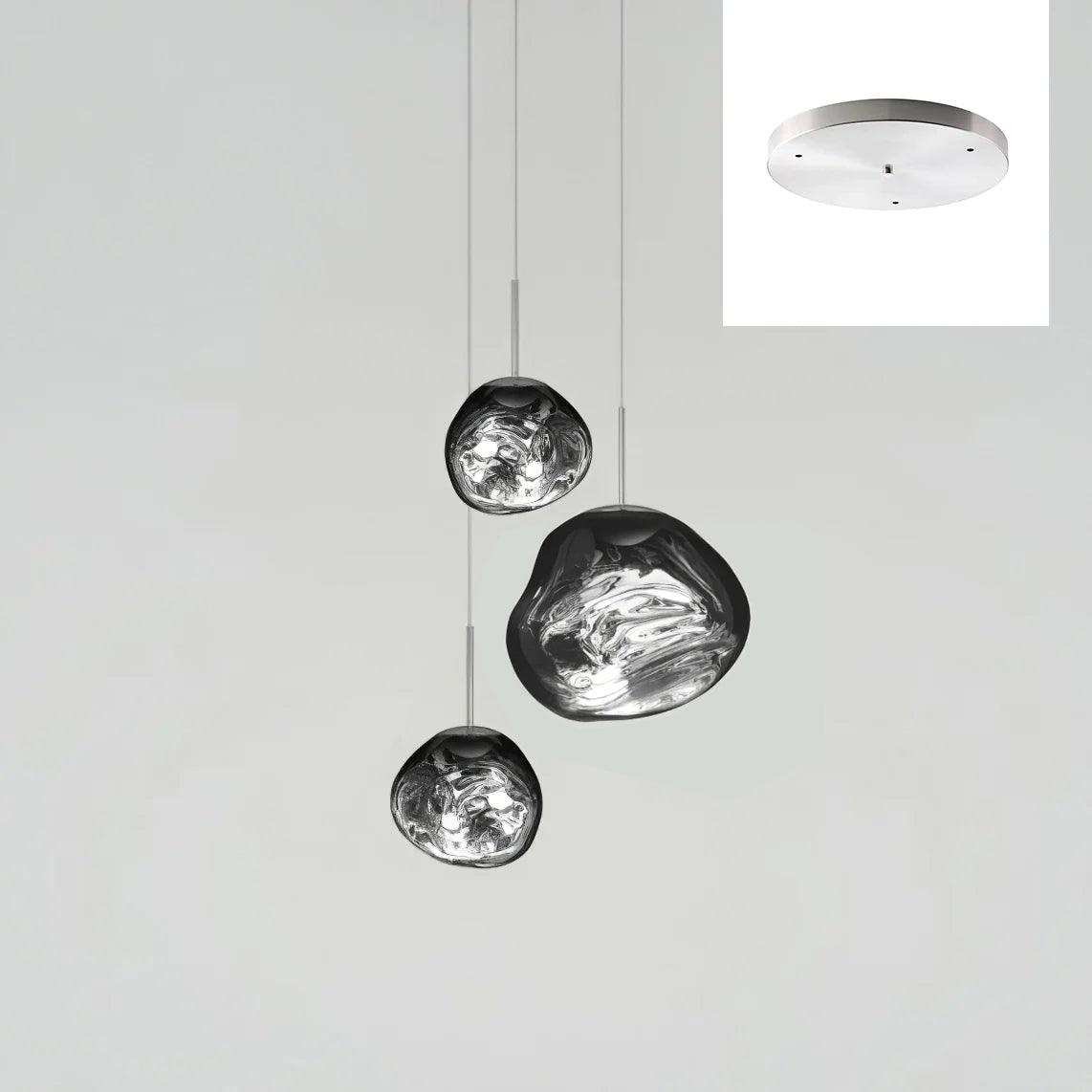 Solara Suspension en Verre Soufflé Cluster Irrégulier Sculptural - Neutralighting
