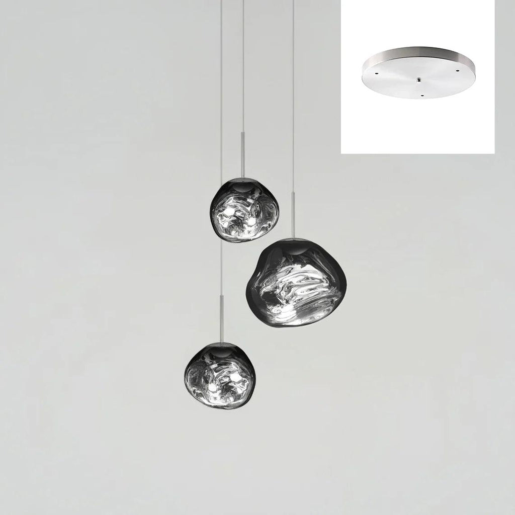 Solara Suspension en Verre Soufflé Cluster Irrégulier Sculptural - Neutralighting