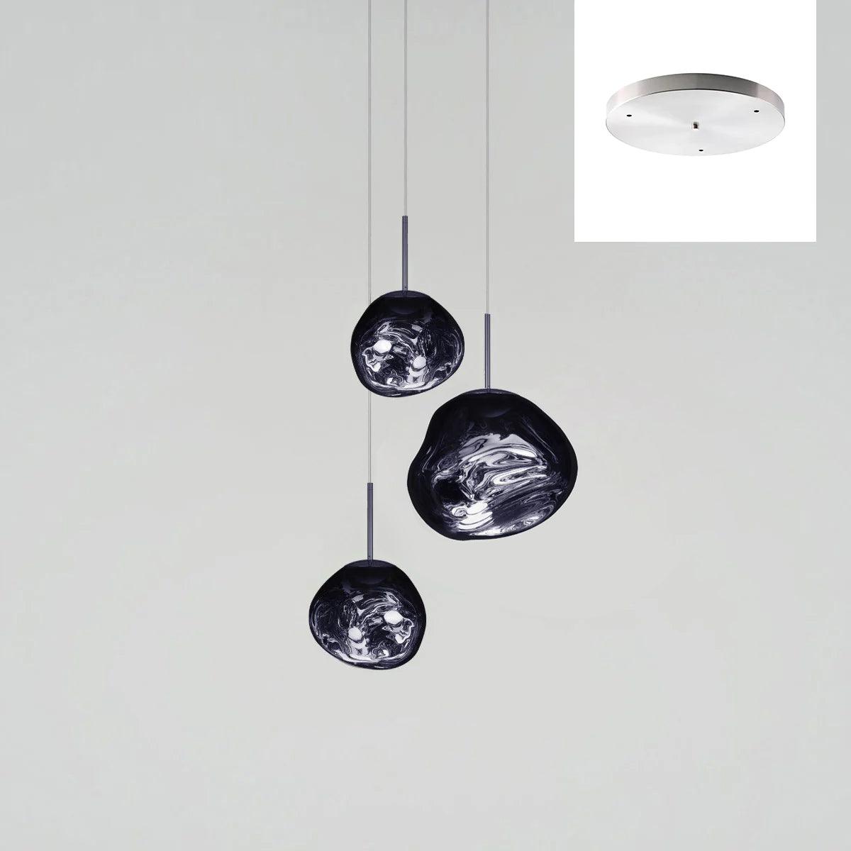 Solara Suspension en Verre Soufflé Cluster Irrégulier Sculptural - Neutralighting