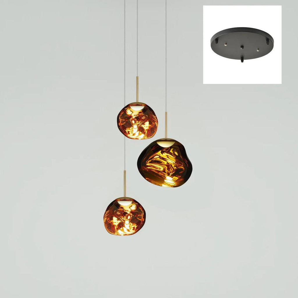 Solara Suspension en Verre Soufflé Cluster Irrégulier Sculptural - Neutralighting