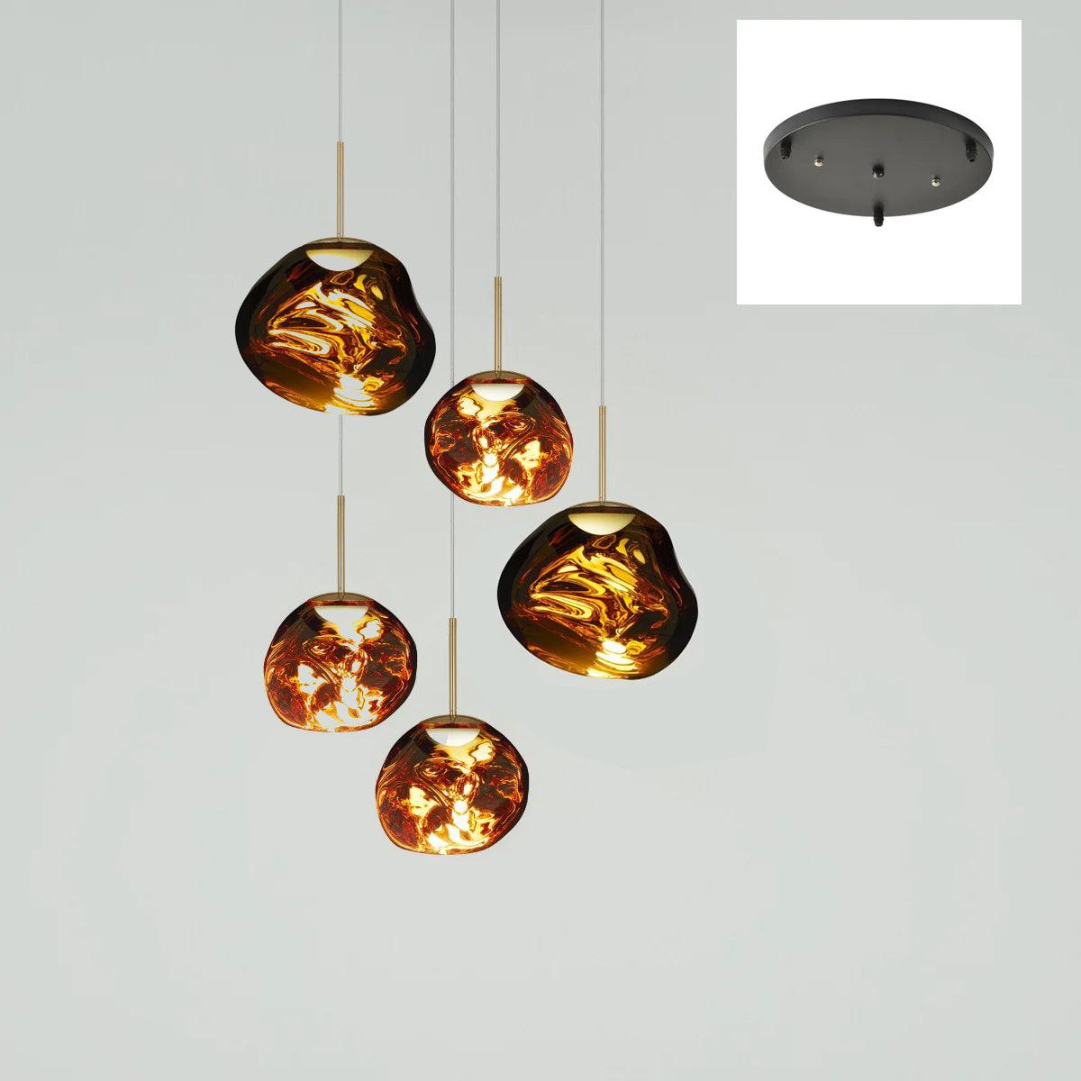Solara Suspension en Verre Soufflé Cluster Irrégulier Sculptural - Neutralighting