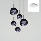 Solara Suspension en Verre Soufflé Cluster Irrégulier Sculptural - Neutralighting